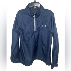 Under Armour Windstrike Navy Blue Quarter Zip Golf Jacket- Youth Small